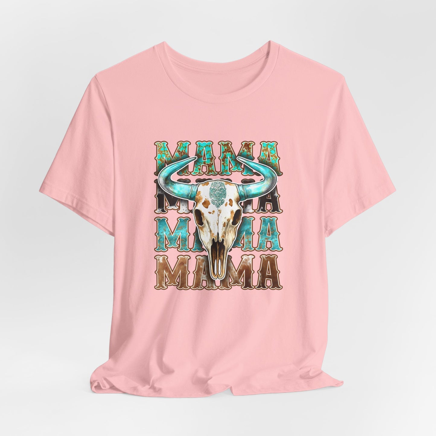 Mama’s Wild Spirit - Turquoise & Bull Skull Graphic Tee